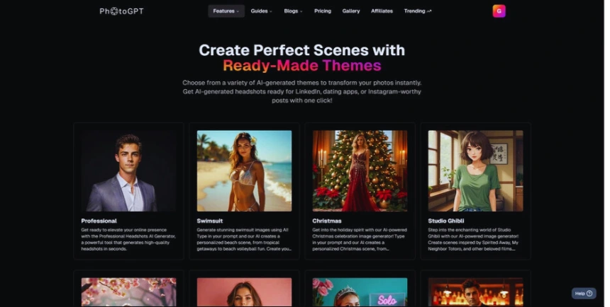 Access a variety of ready-made themes