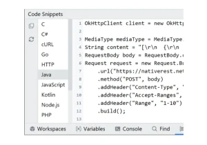 Generating device snippets