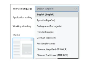 Multilingual user interface