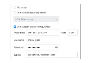 Preconfigured proxy server