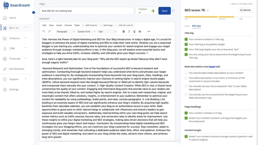 Create high-ranking blogs for Google 