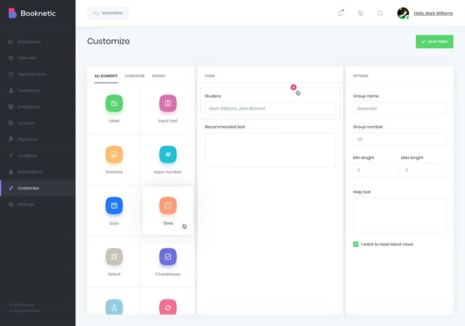 Custom Booking Form Builder 