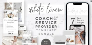White Linen Canva Coaching & Service Provider Template Bundle: Review White Linen Canva Coaching & Service Provider Template Bundle